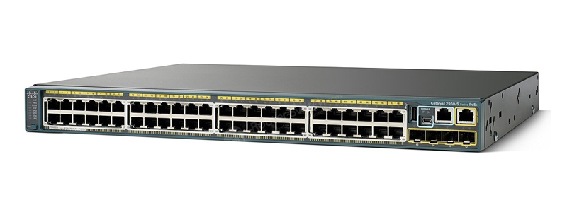 Cisco Catalyst 2960S-48LPS Layer 2 – Gigabit Ethernet Switch – 48 x 10/100/1000 PoE Ports – 370W – 4 x SFP – LAN Base – Managed