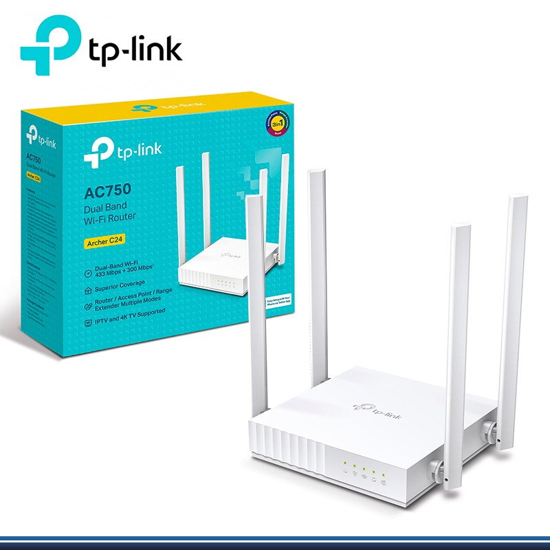 TPlink Archer C24 AC750 Dual-Band Wi-Fi Router